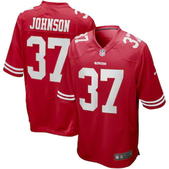 mens nike jimmy johnson scarlet san francisco 49ers game re